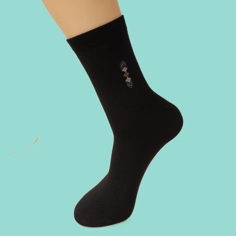 5/10 Pairs Men's Spring And Autumn Middle-aged And Elderly Socks Black Wear-resistant Deodorant Sweat-absorbent Mid-tube Socks