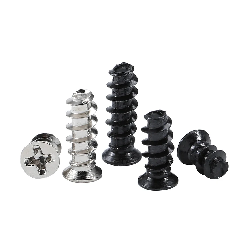 50-200Pcs 304 Stainless Steel KB Countersunk Self Tapping Screws, Black Flat Tail M5 PC Case Cooling Fan Fasteners