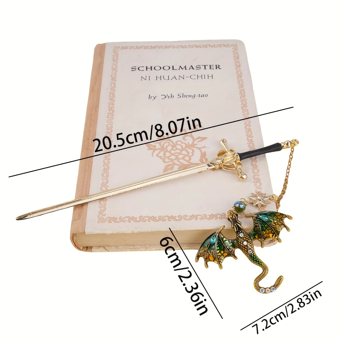 قطعة واحدة من الإشارة المرجعية الخيالية لسيف التنين، هدية عيد ميلاد، إشارة مرجعية للمجوهرات المعدنية الفضية للقراء، هدية فريدة، هدية للنساء والرجال #6