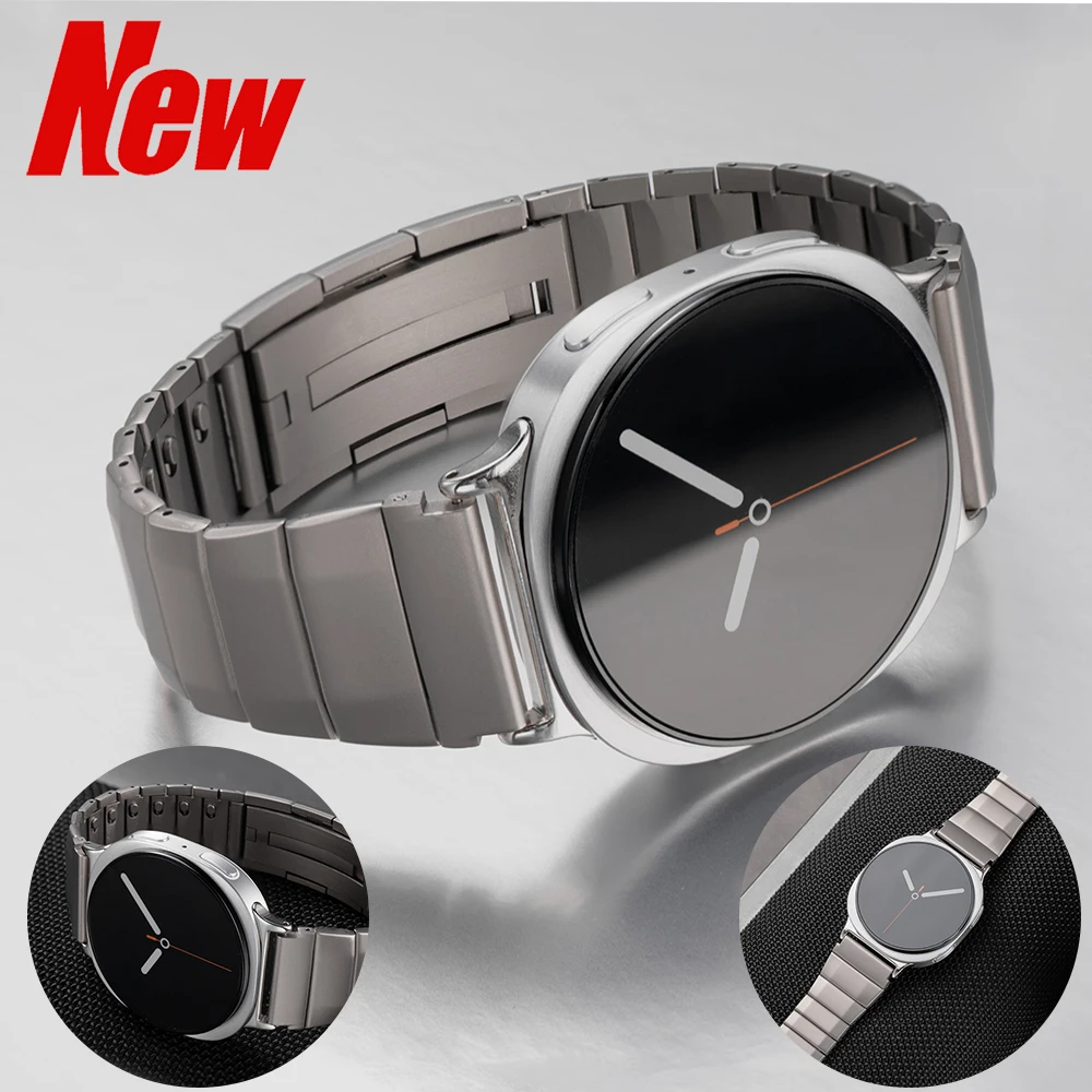 

Ремешок из нержавеющей стали для Samsung Galaxy Watch 8/8classic, роскошный металлический браслет без зазоров для Samsung Galaxy Ultra 2025, мужские ремни