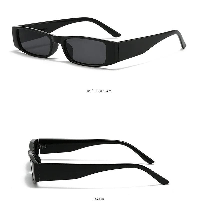 Neue Vintage Quadratische Sonnenbrille für Damen und Herren Marken-Rechteck-Sonnenbrille Ovale Brillen für Männer und Frauen – Detail 6