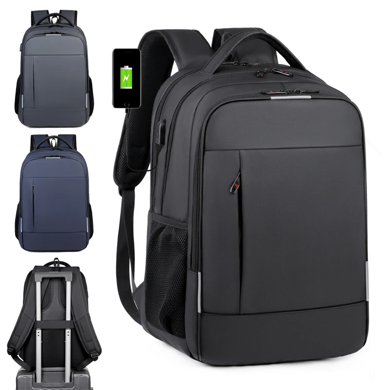 Men's Casual Travel Busin Commuting Large Capaci Bapa Multi-layer Cuter Bag with USB Charging Port And Ba Support