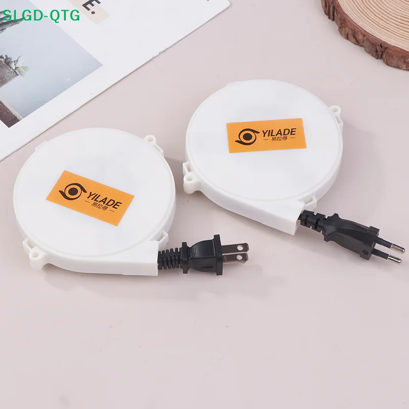 

Hot！NEW Automatic Retractable Power Reel Cable 220v Camping Wires Power Reel Cable Sleeves US EU Plug Reel Cable 1.6m