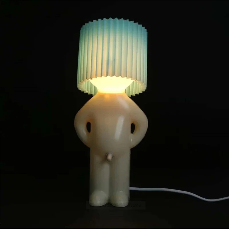 Naughty Boy Night Lights A Little Shy Man Creative Lamp Small Night Lamps Home Table Decoration Children Kids Festival Nice Gift