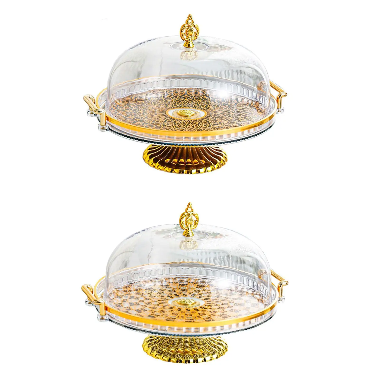 

Dessert Snack Serving Platter with Lid Cupcake Candy Display Tray Round Cake Stand for Candy Cheese Cheesecake Cookies Cupcake