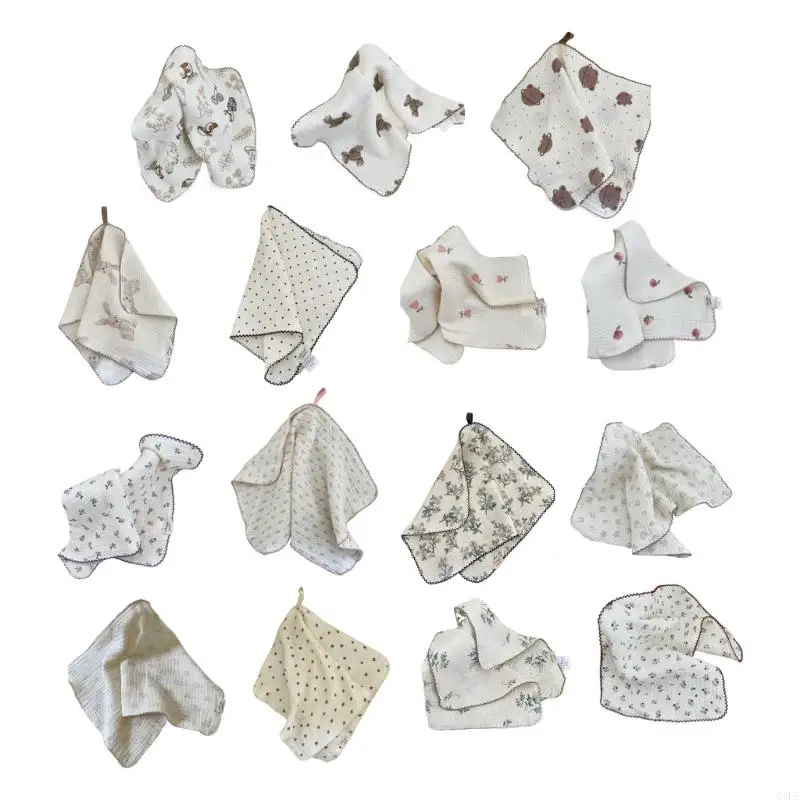 

Q1FE Burping Cloths Burp Rags Absorbent Infant Cotton SalivaTowel Baby Essential