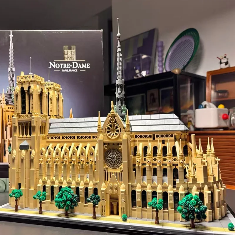 

Набор архитектурных моделей Qing Wang Notre-Dame de Paris, набор строительных блоков для взрослых, идея подарка для любителей истории ﻿