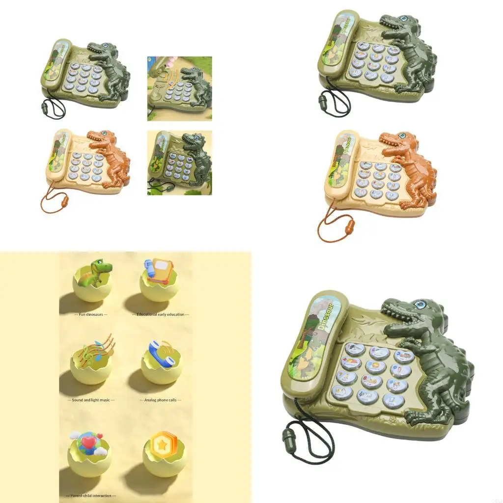 

C5AA Динозавр в форме интерактивной образовательной игрушки для малышей навыки общения рассказывания историй об общении