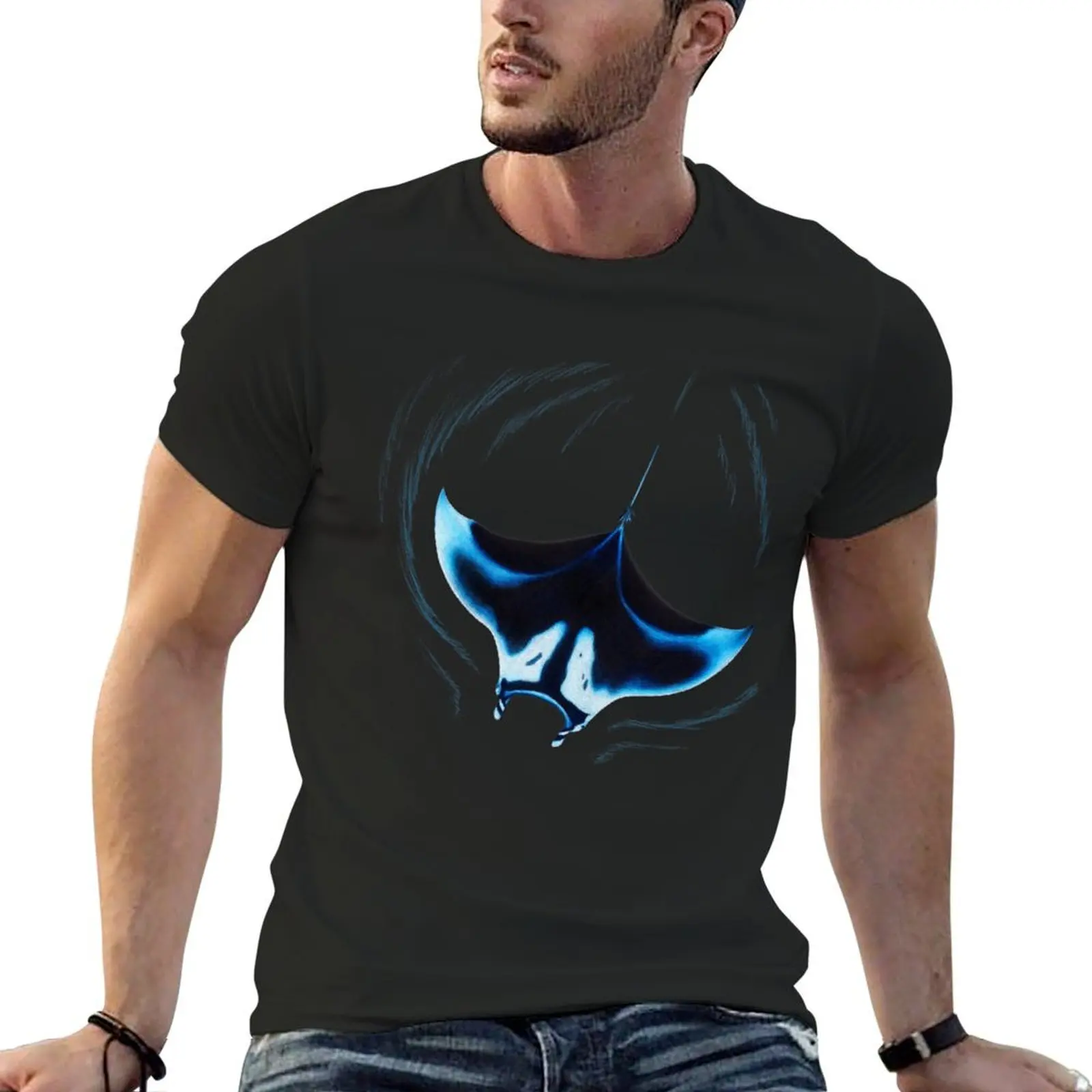 Blue Ray - Manta T-Shirt anime clothes shirts graphic tee street wear tshirts for men