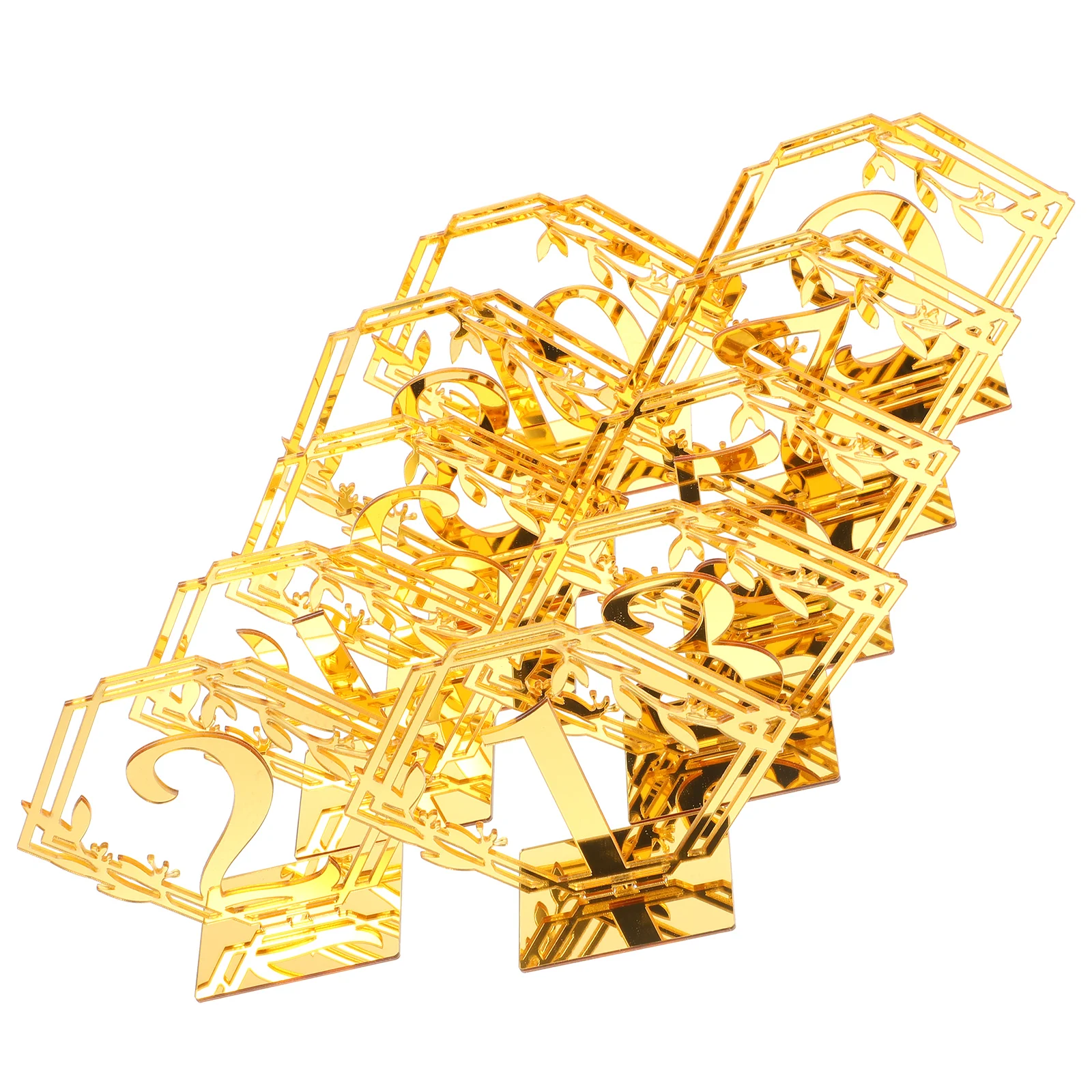 

10pcs Table Number Plate Acrylic Wedding Decor Reserved Seating Signs Event Party Supplies Banquet Restaurant