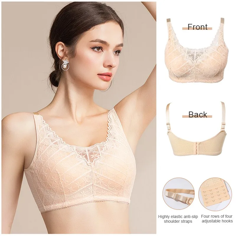 

Сильная воздухопроницаемость, женский бюстгальтер для мастэктомии с карманами для формы груди, в комплекте, регулируемый хлопок, комфортный большой