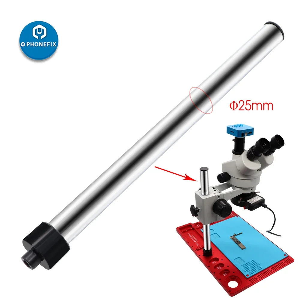 25mm Metal Rod Bar for Industrial Digital Stereo Microscope Aluminum Alloy Platform Stand Holder Pillar Workbench Extension Rod