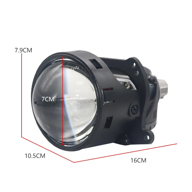 

3 Inch Bi LED Projector Lens Hi Lo Beam Car Light 12V 70W 6000K 300% Brighter 100% Wider