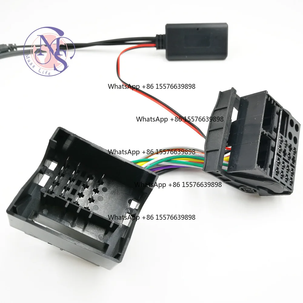 Bluetooth AUX Audio Adapter Harness, Car Stereo Music Input Cable for VW RCD310 RCD510 RNS510