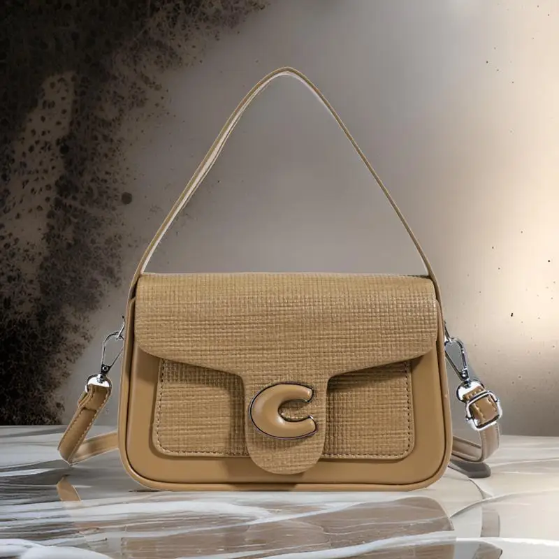 

High-End Vintage Messenger Bag - Fashionable Crossbody Purse With Solid Color & Parisian Luxury Design