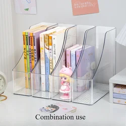 A4 Acrylic Vertical Stationery Shelf Transparent PET Desktop File Storage Box Book Artifact Desktop Organizer