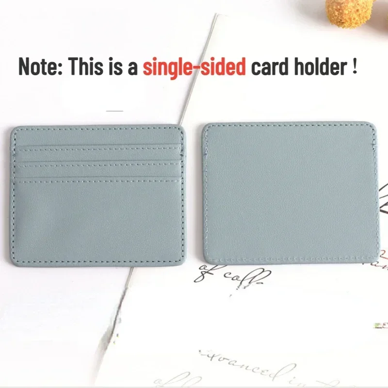 Porte-cartes d'identité en cuir PU pour hommes et femmes, porte-cartes de crédit, étui à fentes multiples, porte-cartes mince, porte-cartes de visite, boîte à documents, bonbons, 1PC