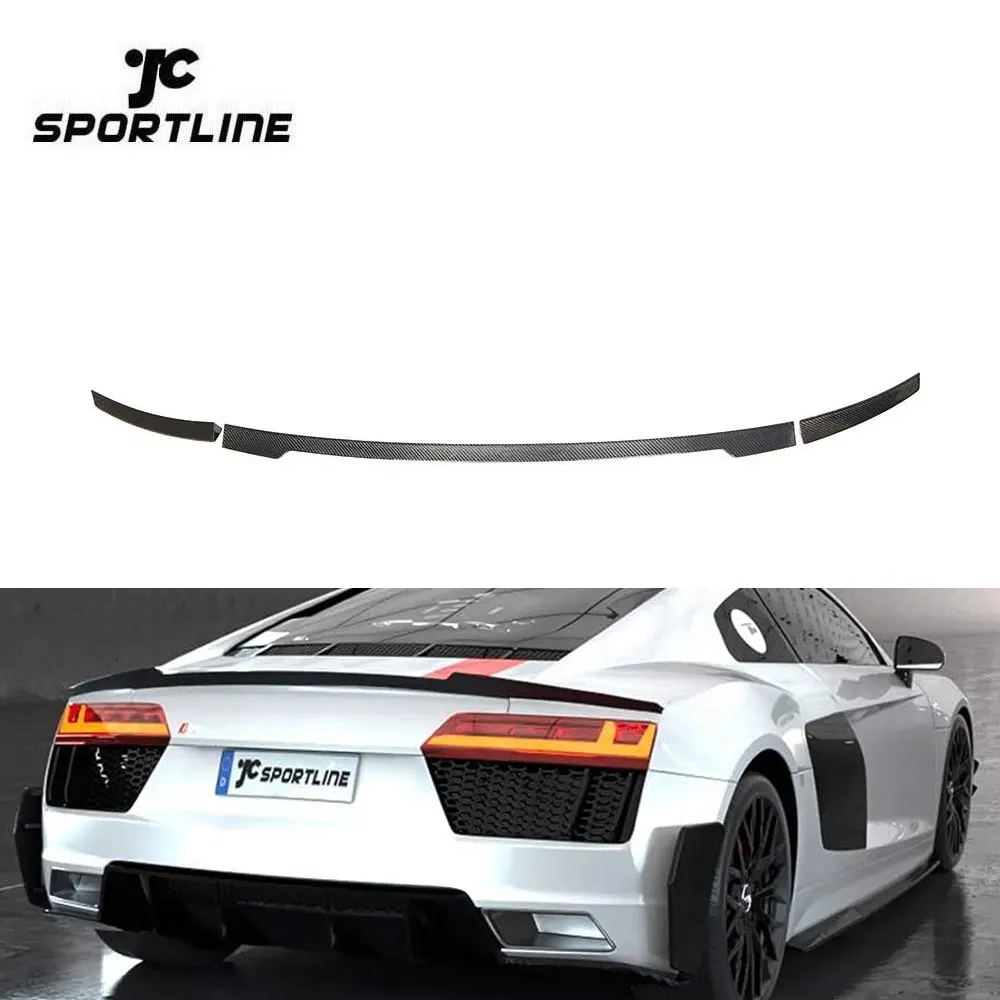 

Carbon Fiber R8 E-Tron Rear Spoilers For Audi R8 V10 Coupe 16-18 2 Gen