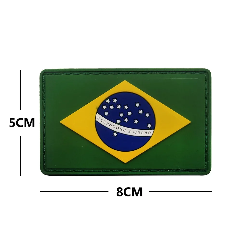 Brazil Flag Embroidered Patches BOPE Special Forces Armbands Military Tactical Patch Chevron Hook Badges Backpack Helmet Decals