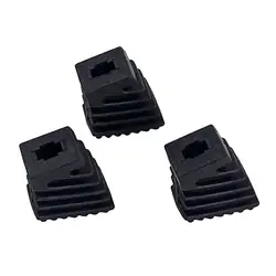 3pcs Drum Rubber Feet for Drum Hardware Cymbal Stands Replacement Part Black