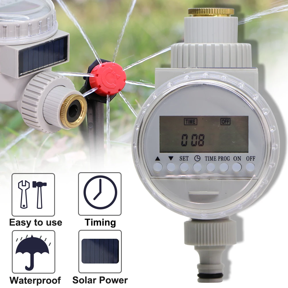 

Solar Power Watering Timer Garden Irrigation Controller Mechanical Automatic Sprinkler Programmable Valve Drip Sprinkler Tools