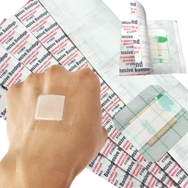 50 teile/satz Transparent Pflaster Quadratische Haut Patch Atmungsaktive Wunde Dressing Gips Klebe Bandagen Woundplast 38x38mm