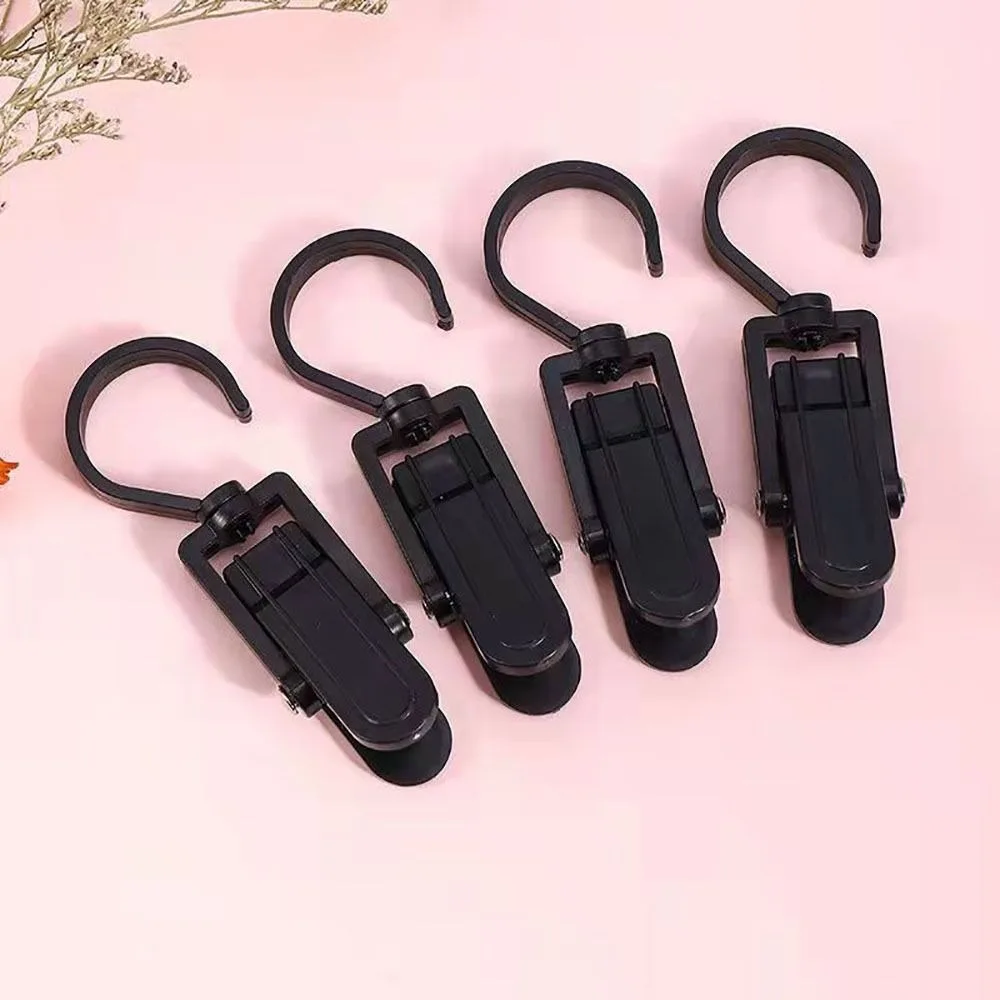 

360° Rotation Plastic Clip Durable Multi-Purpose Hook Clothes Storage Clip Compact Design Space Management Curtain Clip