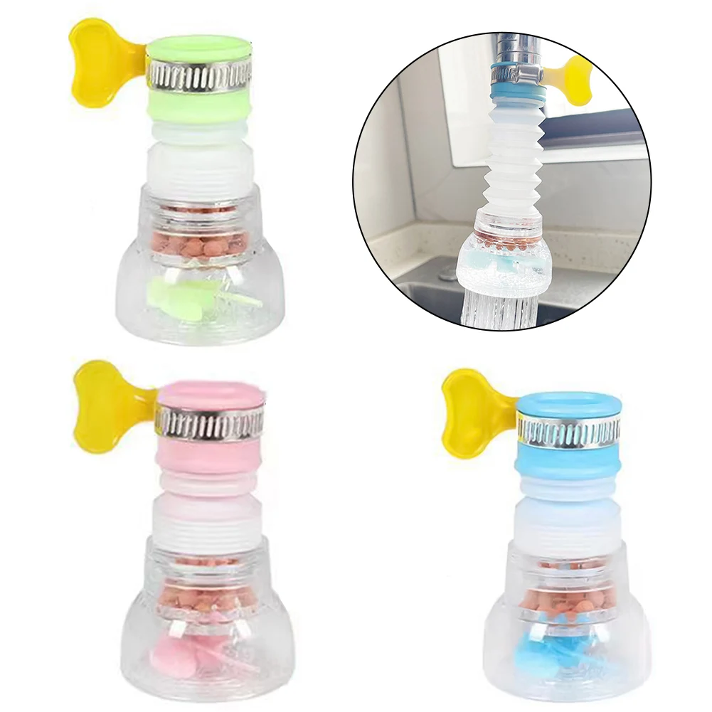 1PC Kitchen Water Filter Faucet Adjustable Flexible Faucet Tap Extender Water Saving Sprayer Filter Diffuser Kitchen Accessories
