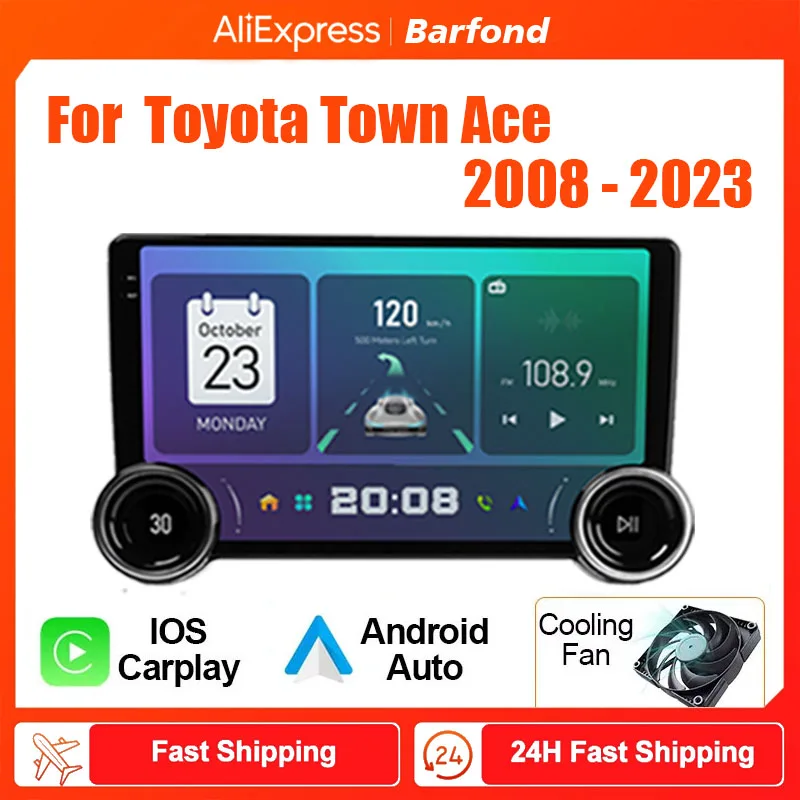 Barfond For Toyota Town Ace 2008 - 2023 Car Radio Multimedia Video Player Navigation stereo GPS Android 2din dvd