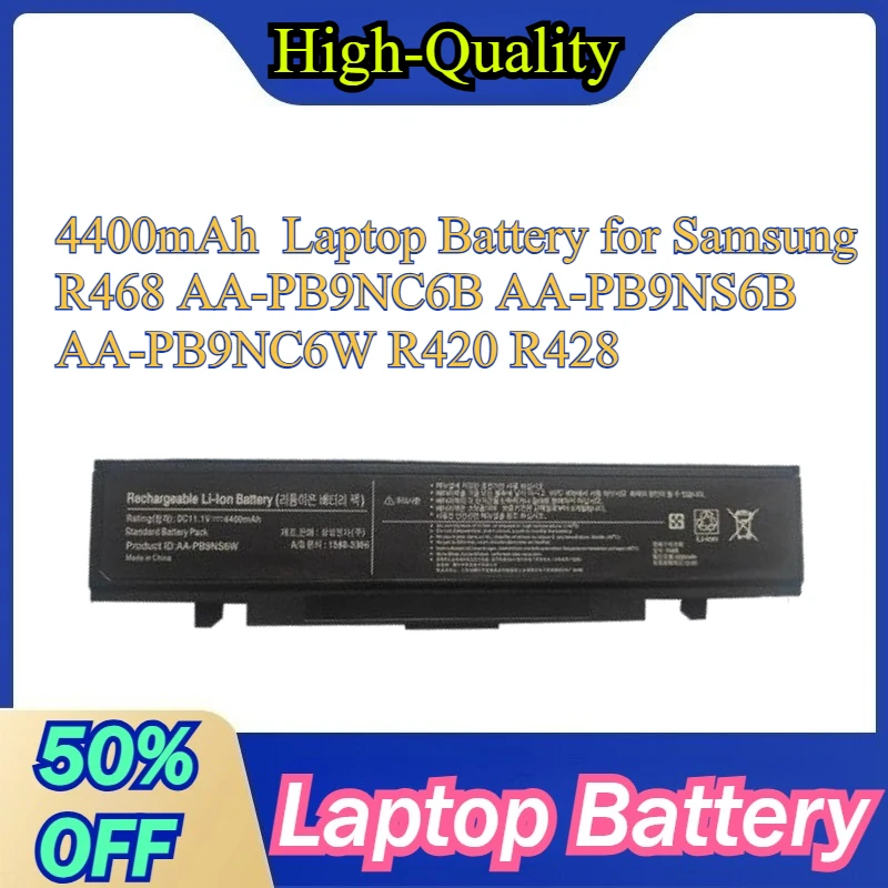 

4400mAh Laptop Battery for Samsung R468 R428 R467 R430 NP-R439L R440 R466 R468 AA-PB9NC6B AA-PB9NS6B AA-PB9NC6W R420 R428