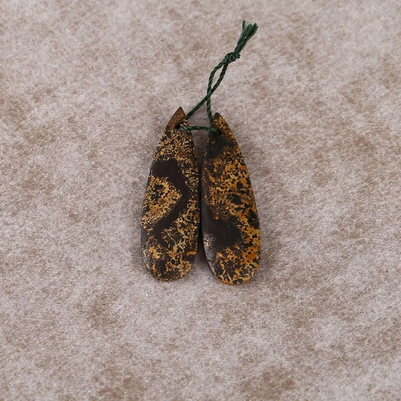 

Кустарные серьги Chohua из яшмы, бусины из натурального драгоценного камня, капли воды, 36x11x4 мм, 4,2 г, полуфабрикат ювелирных изделий для поделок своими руками