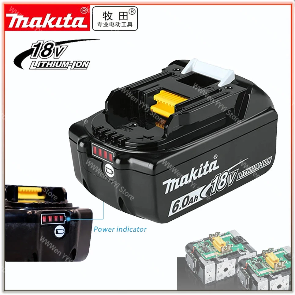 

NEW Original Makita 18V 6.0Ah Li-Ion Battery Makita BL1830 BL1815 BL1860 BL1840 Replacement Power Tool Battery 6000mAh