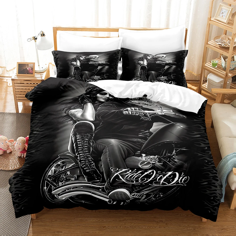 Imagem -05 - Esqueleto Conjuntos de Cama Duvet Cover Conjunto com Fronha Twin Completo Queen King Roupa de Cama Roupa de Cama 3d o