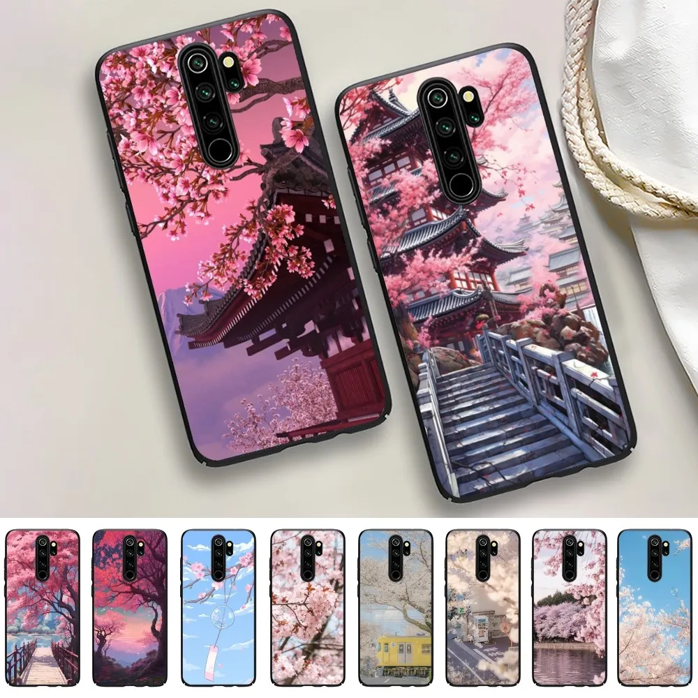 Cherry Blossom Tree Phone Case For Redmi 5 6 7 8 9 10 plus pro 6 7 8 9 A GO K20 K30 K40 pro plus F3 Fundas