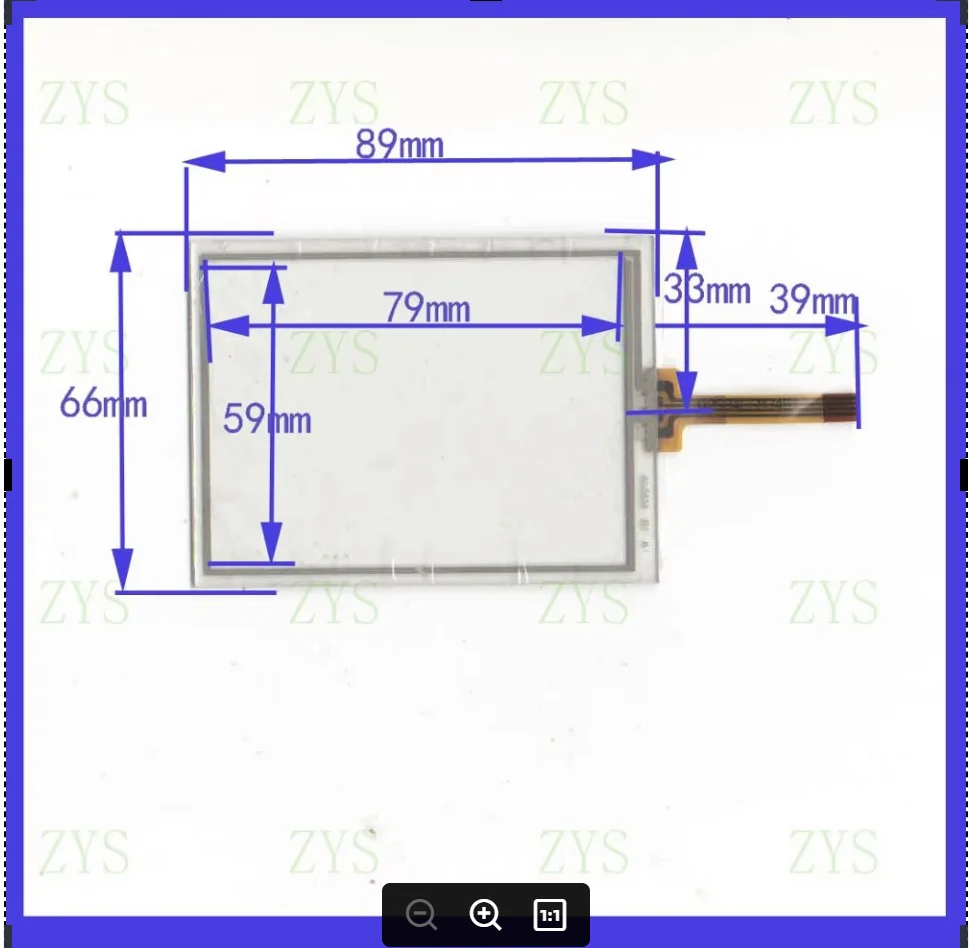 40PCS/Lot AI2532 compatible resistance screen  89*66mm 3.8inch 4 lins Touch Screen For GPS CAR touchsensor touchglass digitizer
