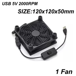 Router Cooling Fan DIY PC Cooler TV Box Wireless  DC USB 5V Power 120mm/240mm/360mm 1/2/3/4 Fan Stand Holder Bracket