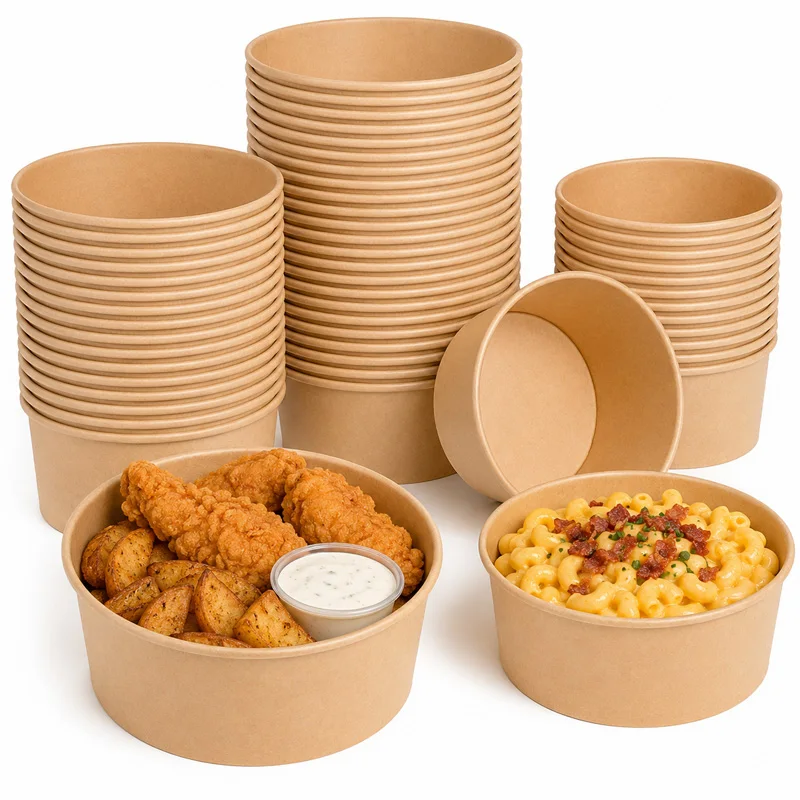 10PCS Disposable Covered Lunch Box Suitable Both Hot Cold Food Perfect Soup Meal Preparation Takeout Various Personal Events