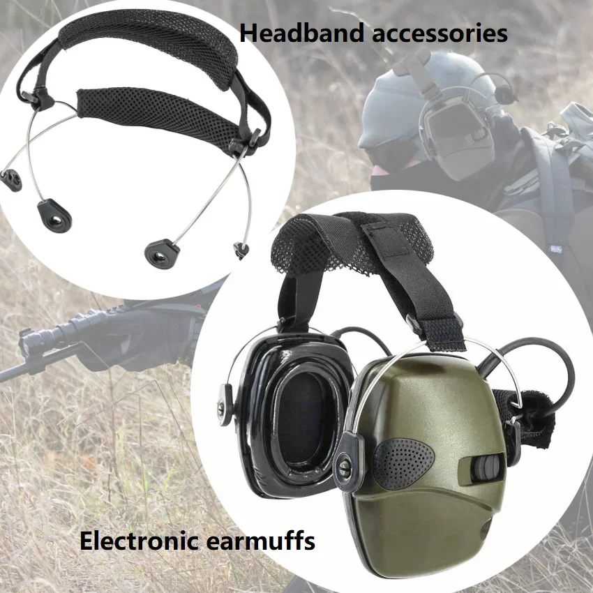 Electronic Active Noise Reduction Earmuffs,Head-mounted Tactical Headset, Airsoft Shooting Hunting Headphones for Outdoor Sports