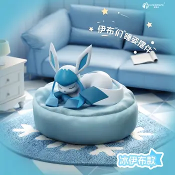 새로운 정품 이브이 잠자는 자세 시리즈 미스터리 박스, 샤미드, 실비온, 에스피온, 엄브레온 애니메이션 피규어, 굿즈 선물 장난감 6 best sales 포켓몬 이브이 - №2