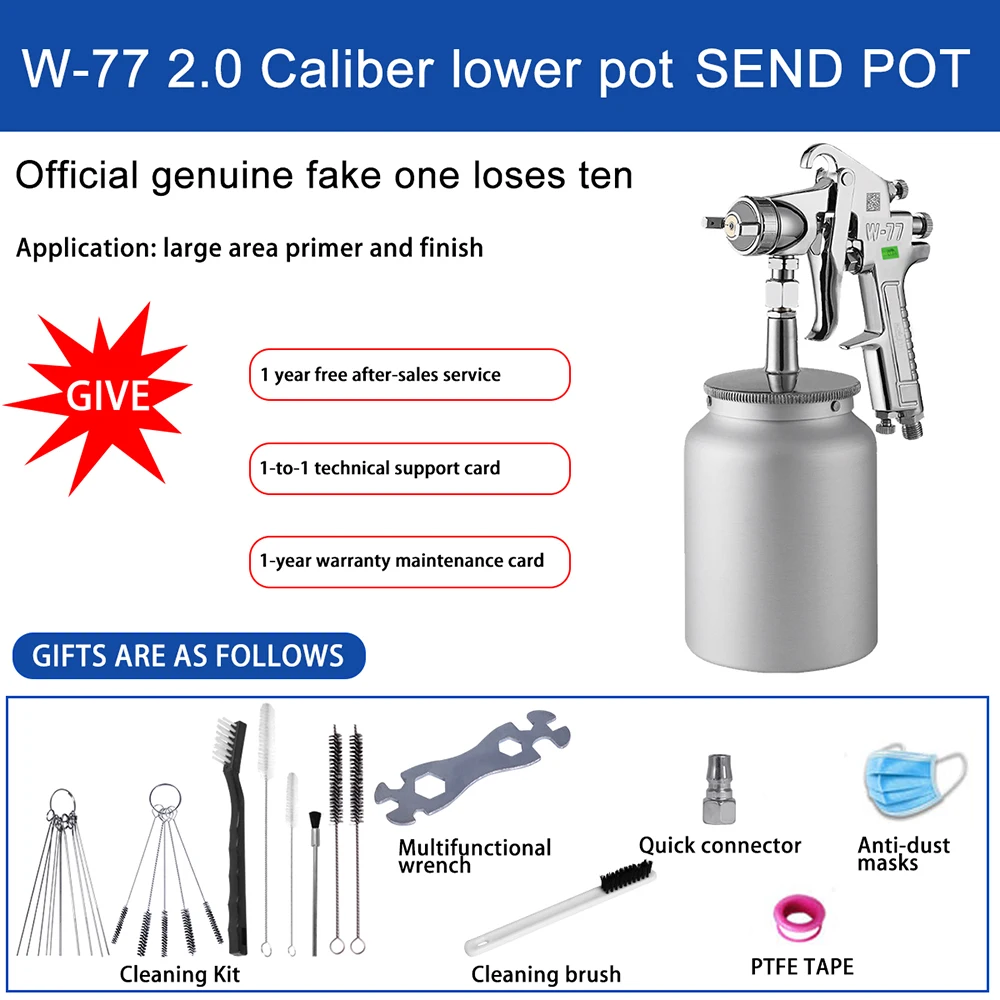 W-77 Khí Nén Xịt Phun 2.0/2.5/3.0Mm Vòi Phun Xe Ô Tô/Đồ Nội Thất Phun Công Cụ Dành Cho Xe Ô Tô Thủ Công DIY các Dự Án/Máy Phun Sơn