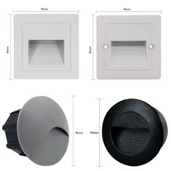 Led Step&Stair Light 3W Recessed Wall Sconce Outdoor Waterproof Deck Flooring Lamp for Garden Porch Channel Stairway Staircase
