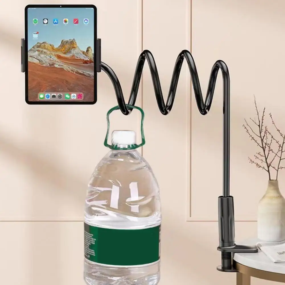 충격 흡수 전화 마운트 유연한 긴 팔 클램프 침대 옆 책상 용 전화 태블릿 홀더 자동차 삼성 용 자기 충격