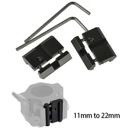 Dovetail To Picatinny Base Snap in Rail Adapter 11mm to 22mm Low Profile Adapter for .22 cal Airgun Rifle Rail