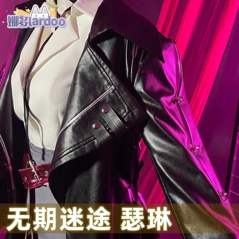 Anime Shalom Cosplay Costume Path To Nowhere Wig Shoes Suit Fishtail Skirt Leather Cosplay Costume Halloween Wig Shoes Props