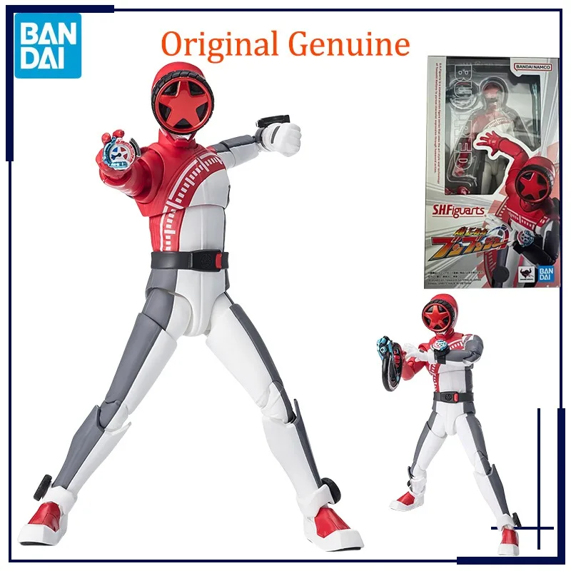 Original genuíno bandai anime bakage sentai boonboomge bun vermelho shf modelo brinquedos figura de ação presentes ornamento colecionável crianças menino