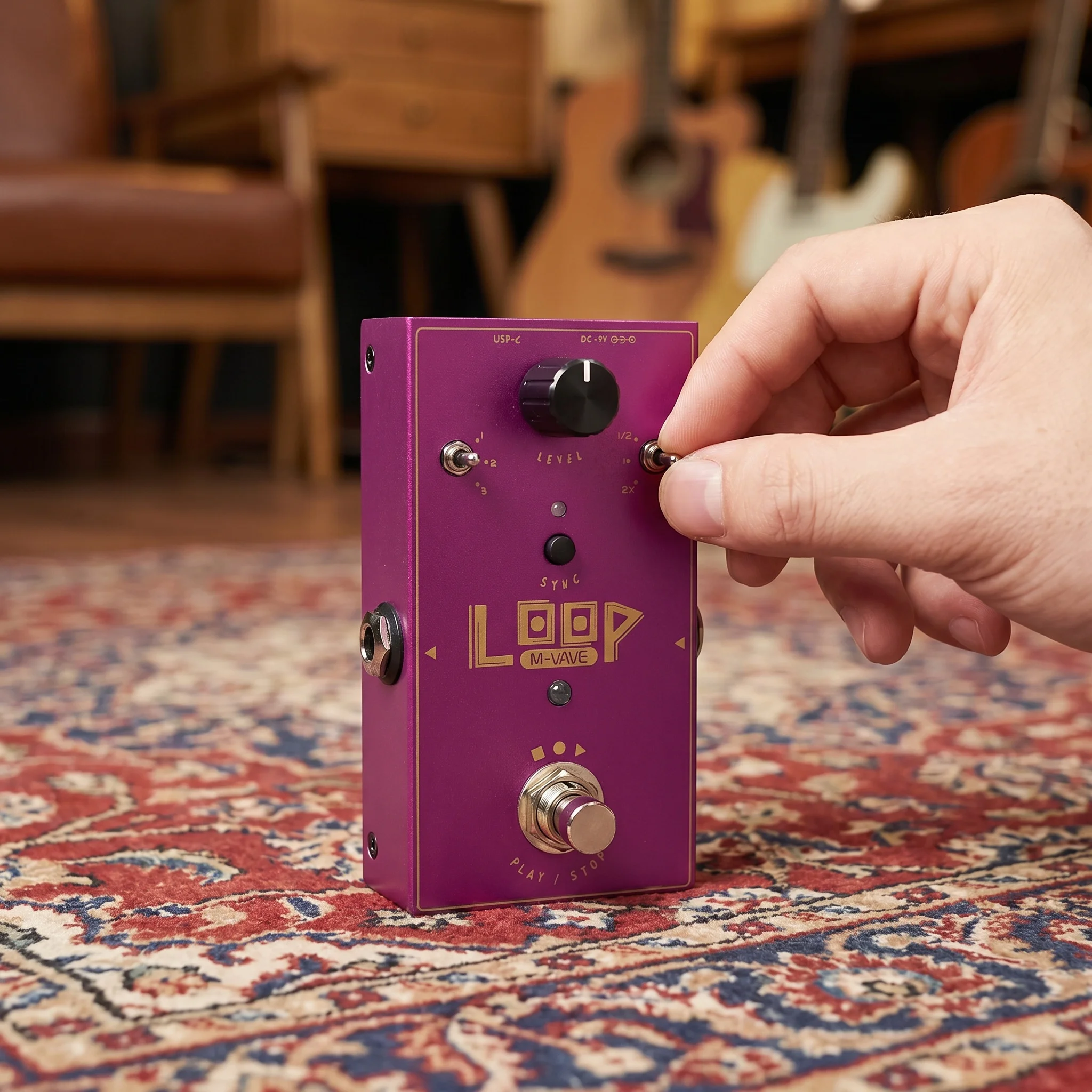 

Гитарная педаль-лоупер M-VAVE LOOP II, 11 минут / 3 дорожки, студийная запись, фиолетовый эффект, 3-скоростные режимы для живой практики, педаль для лупинга