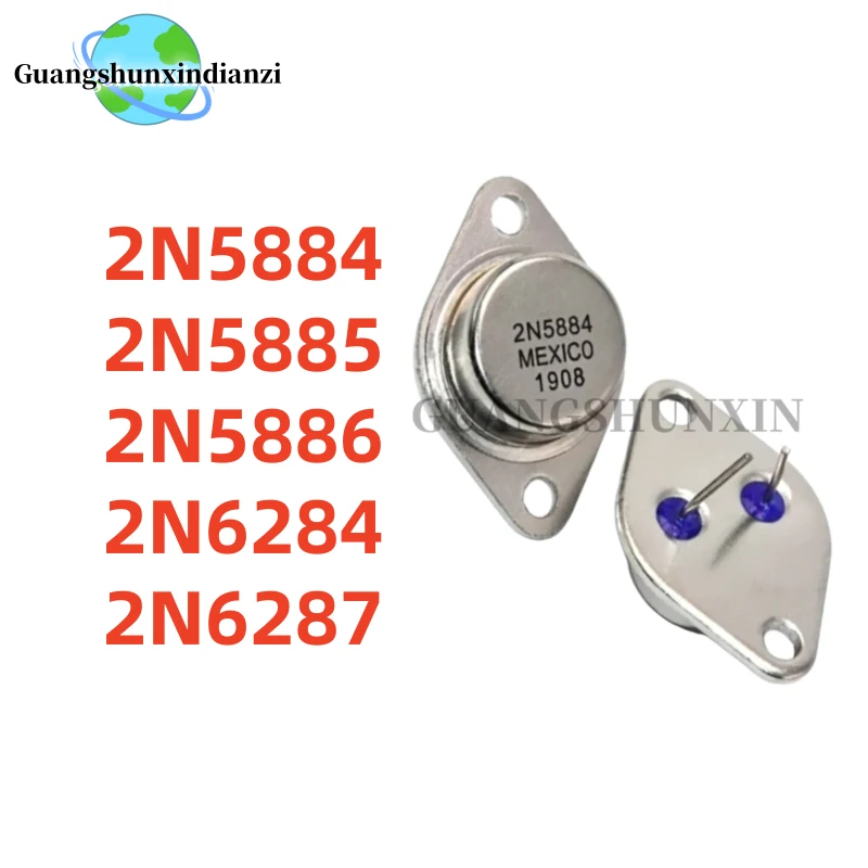 5PCS/LOT NEW high-quality 2N5884 2N5885 2N5886 2N6284 2N6287 TO-3 Best Quality In Stock