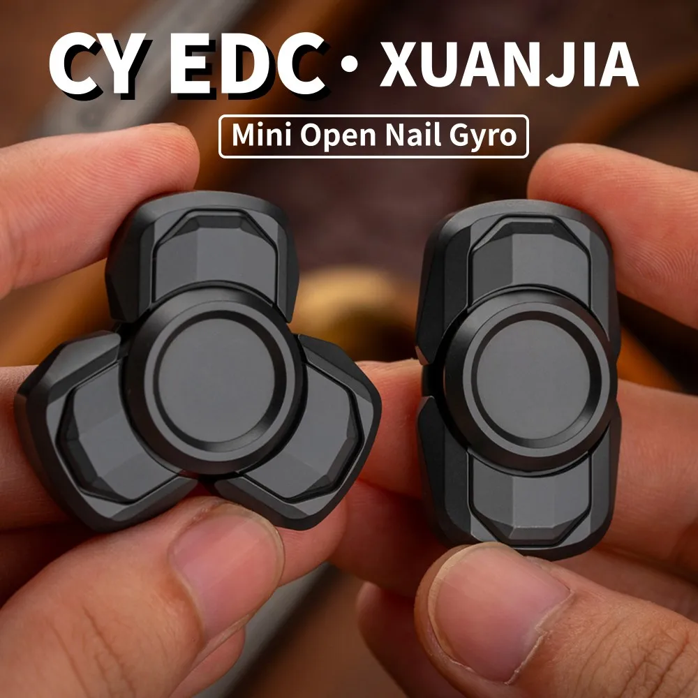 CY EDC XUANJIA Mini Open Nail Gyro Fidget Spinner Three Leaf Three-Bladed Spinner Anxiety Relief Gadgets Fidget Toys For Adults