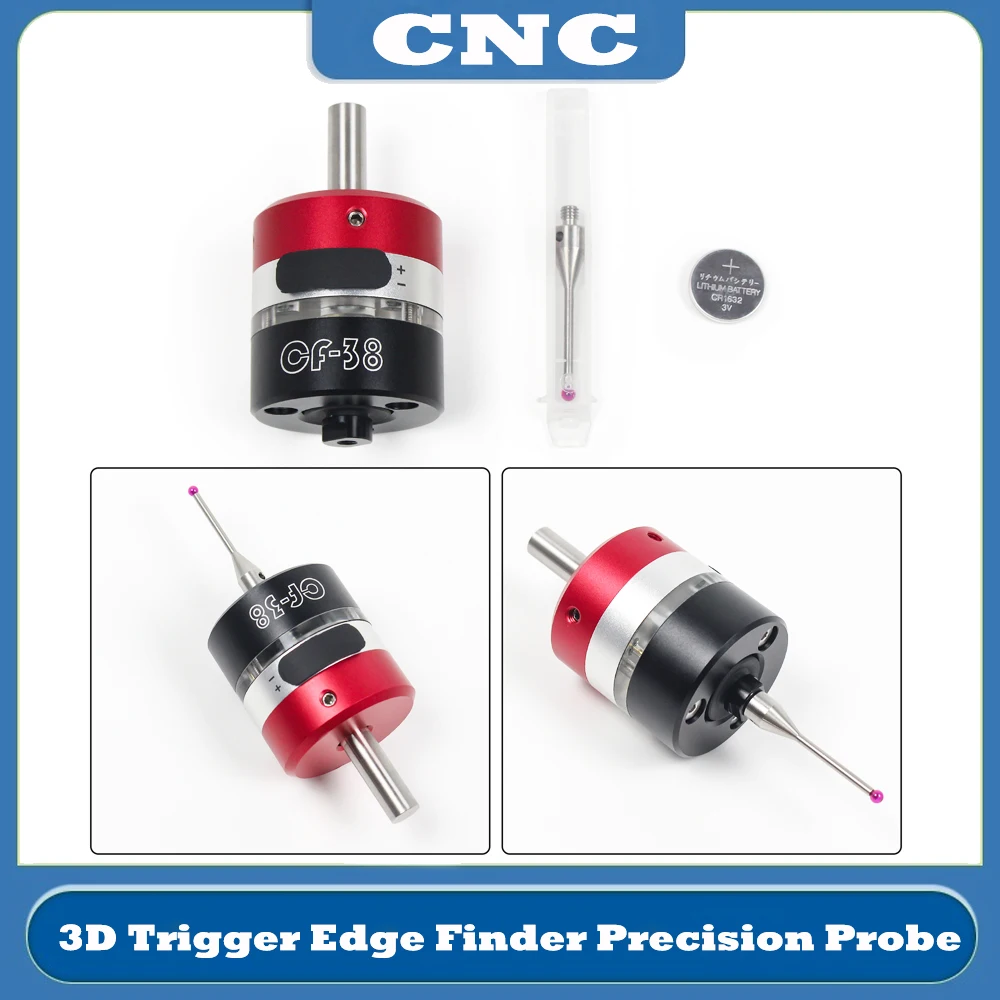 CNC 3D Trigger Edge Finder High Precision Touch Probe CNC Milling Machine Three-coordinate Centring Rod Tool Setter CF-38