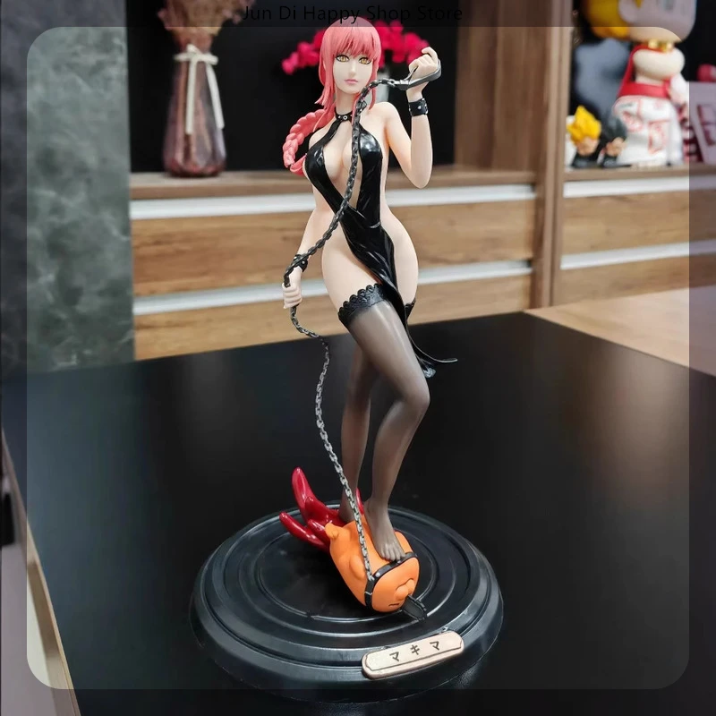 28cm Chainsaw Man Makima Standing Position Anime Sexy Figure Model Statue Boys Collection Desktop Decoration Ornament Toys Gifts